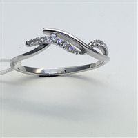 Anello Mirco Visconti Donna Fantasia in Oro bianco Diamante 0.05 Ct LF268-14 - LF268-14